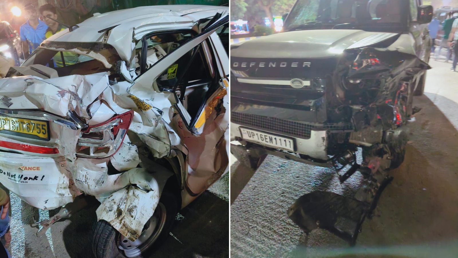 Speeding SUV crashes into parked cars, motorcycle in Greater Noida ...