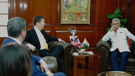 US Ambassador-designate Sergio Gor met External Affairs Minister S. Jaishankar last week. (Image: @DrSJaishankar)