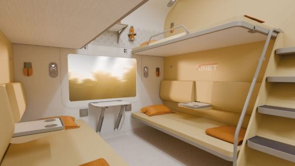 First AC Coach design of Vande Bharat Sleeper train by Kinet Railway Solutions (Image: Kinet Railway Solutions)