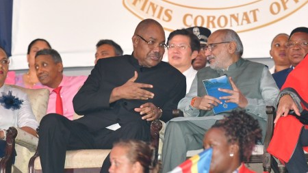 Radhakrishnan attends swearing in of Seychelles President, Seychelles President, Seychelles President swearing in, Radhakrishnan, Indian express news, current affairs