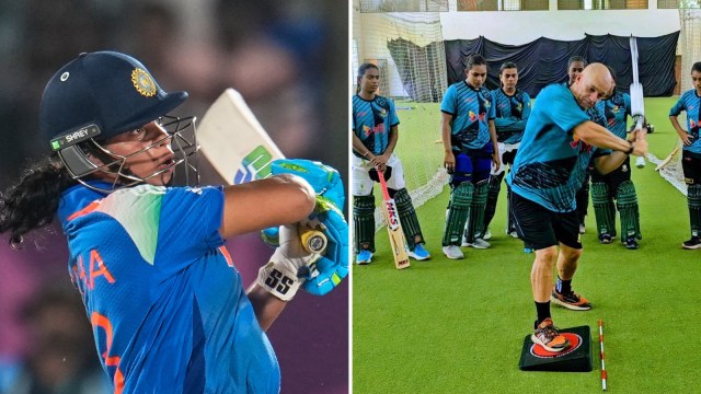 Power-hitting coach Julian Wood (R), who worked with Bangladesh in a brief stint this year, has noticed a reduction in the gap between the top women's teams and those below. (AP/BCB)
