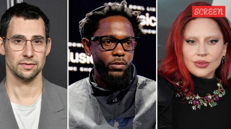 This combination of photos show Jack Antonoff, left, Kendrick Lamar, center, and Lady Gaga.