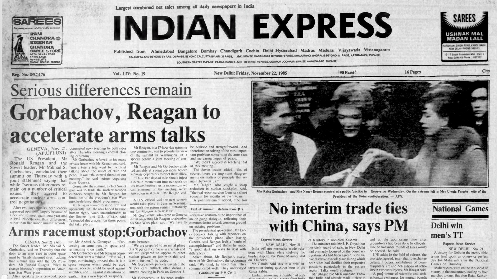Forty years ago, November 22, 1985: Superpower optimism