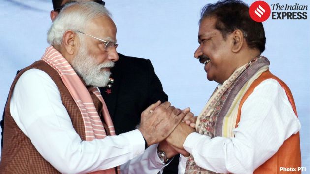 BJP’s Dilip Jaiswal take oath alongside Nitish Kumar