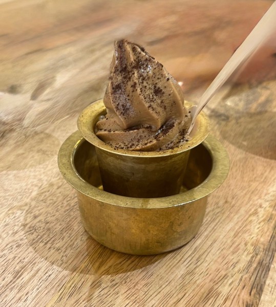The standout item at Bangalore canteen is its signature filter coffee soft serve. (Express Photo)