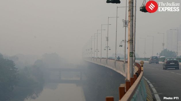 The thick smog layer extended across the NCR region