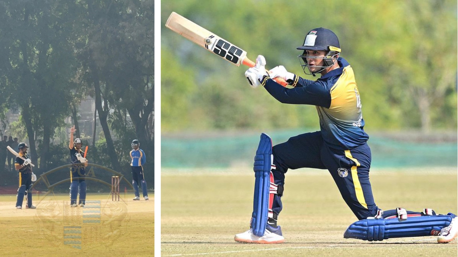 Abhishek Sharma in action during SMAT 2025 match against Bengal. (PHOTO: PCACricket/X)