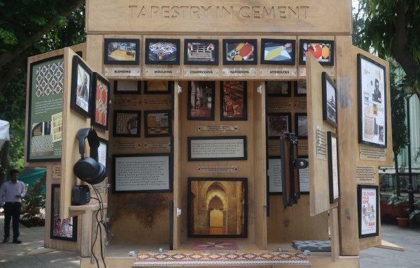 The exhibition also explores how an international design language was adapted to Indian identity.