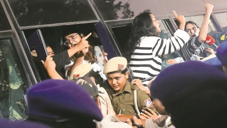 Hundreds gather, dozens held as India Gate sees protest against air pollution