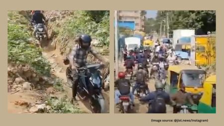 The road has been shut for several weeks while undergoing concretisation work (Image source: @jist.news/Instagram)