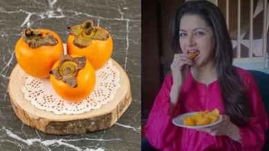 Bhagyashree hails the benefits of amarphal or persimmon