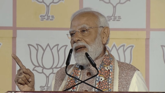 PM Modi addresses BJP supporters after the election victory in Bihar on Friday (Photo: BJP).