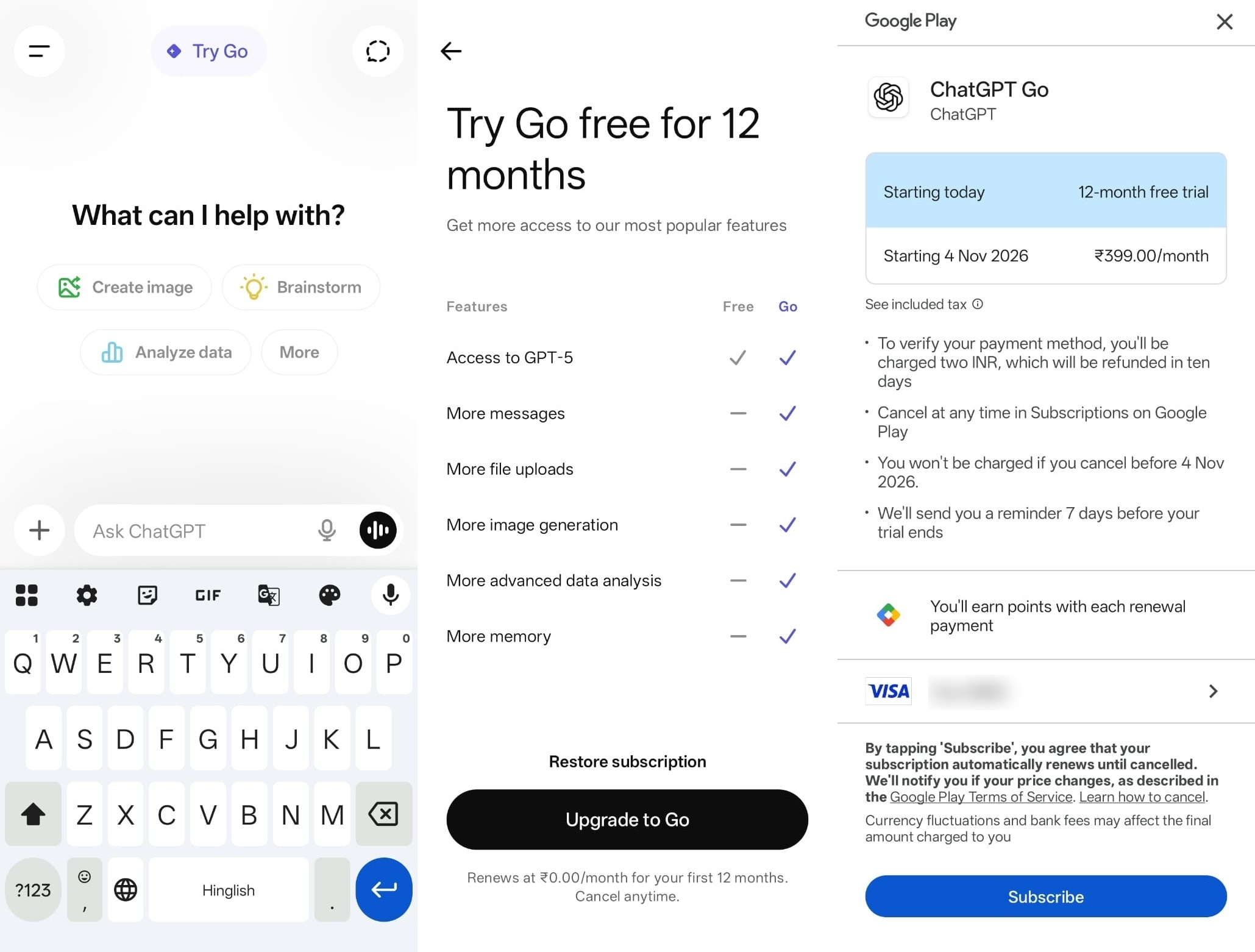 OpenAI is giving away one year of ChatGPT Go for users living in India.