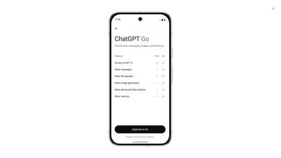 The free ChatGPT Go offer is available for everyone living in India.