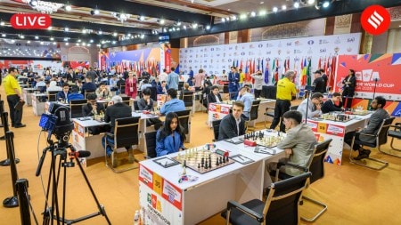 FIDE Chess World Cup 2025 Round 1 Game 1 LIVE Updates: Follow Indians in action in Goa. (Photo: Michal Walusza/FIDE)