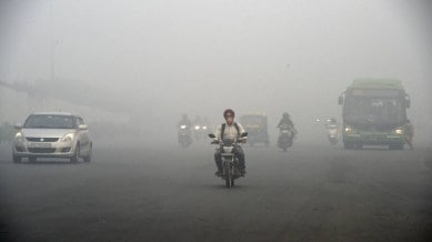 Visuals from across Delhi showed the city enveloped in a thick layer of smog in the early hours of the day, with low visibility on roads and localities