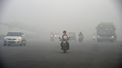 Visuals from across Delhi showed the city enveloped in a thick layer of smog in the early hours of the day, with low visibility on roads and localities