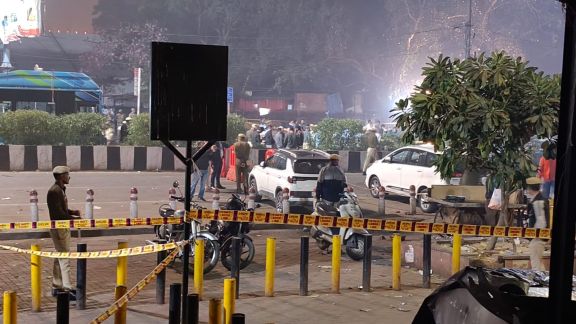 Delhi red fort blast site view, i20 car suspect