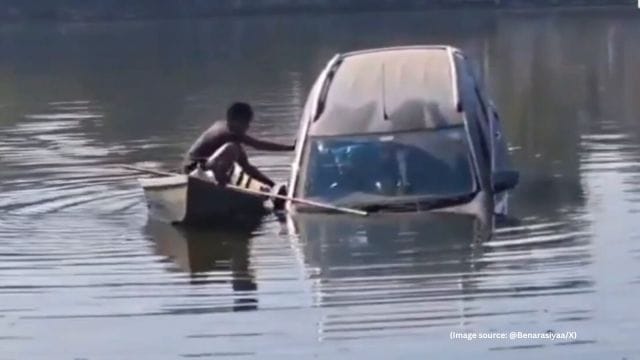 Without a second thought, he leapt into the water and battled both the strong currents and the vehicle’s weight to reach the unconscious driver