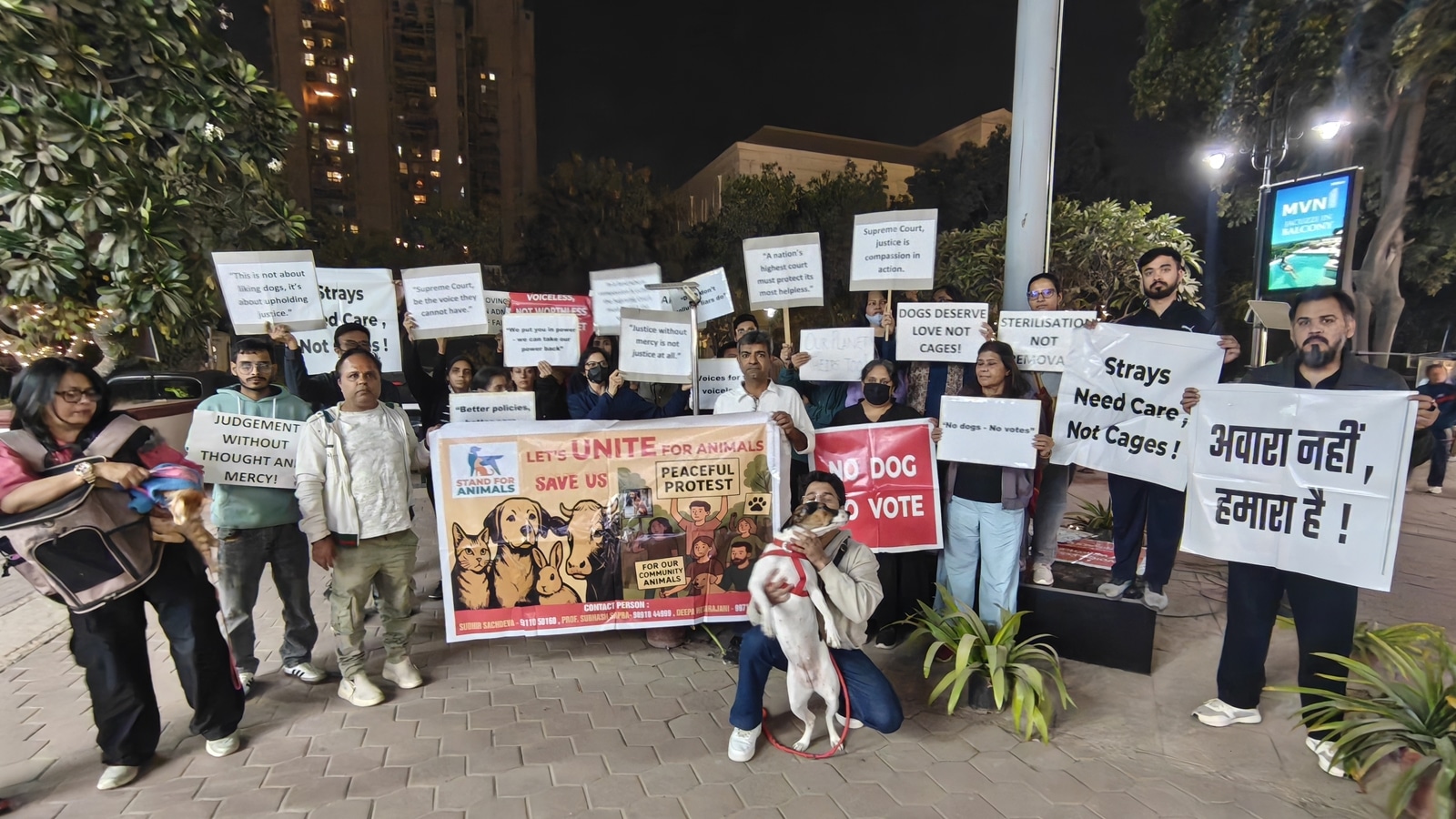 ‘Need care, not cages’: Protest in Gurgaon against SC’s latest stray dogs order ‘Need care, not cages’: Protest in Gurgaon against SC’s latest stray dogs order