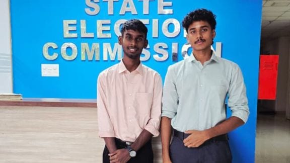 Aashin C Anil, Jeswin Sunsi, EVMTrack, electronic voting machines,