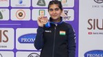 Indian shooter Esha Singh poses with her medal. (Special arrangement)