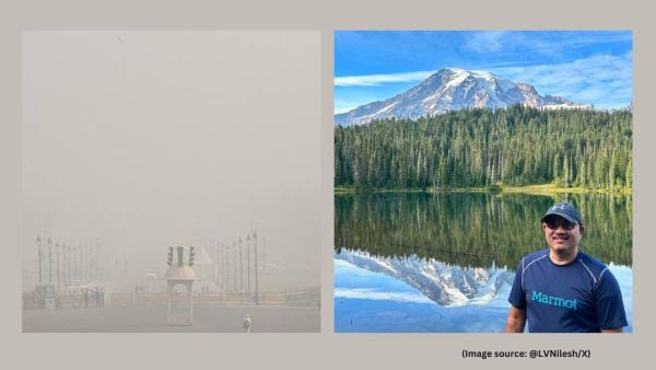 Air quality across the National Capital Region (NCR) turned to the ‘very poor’ category on Tuesday as the monitoring station at Vikas Sadan recorded an AQI of 314 at 7 am (Image source: @LVNilesh/X)