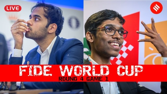 FIDE World Cup 2025 LIVE: Arjun Erigaisi and Praggnanandhaa are leading the five Indians in the fourth round of the Chess World Cup. (PHOTOS: FIDE via Michal Walusza)
