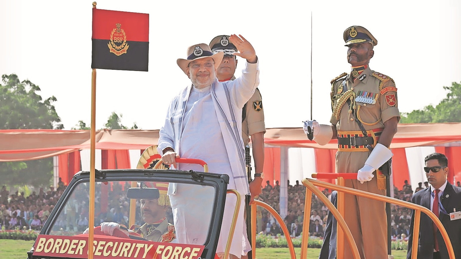 61th Raising Day Parade of BSF: Bihar poll results a mandate against infiltration: Shah
