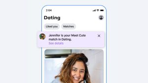 An image provided by Meta shows the company’s Facebook Dating feature. Facebook’s free dating service has 21 million users, more than the popular dating app Hinge, as the social network reinvents itself. (Image: New York Times)