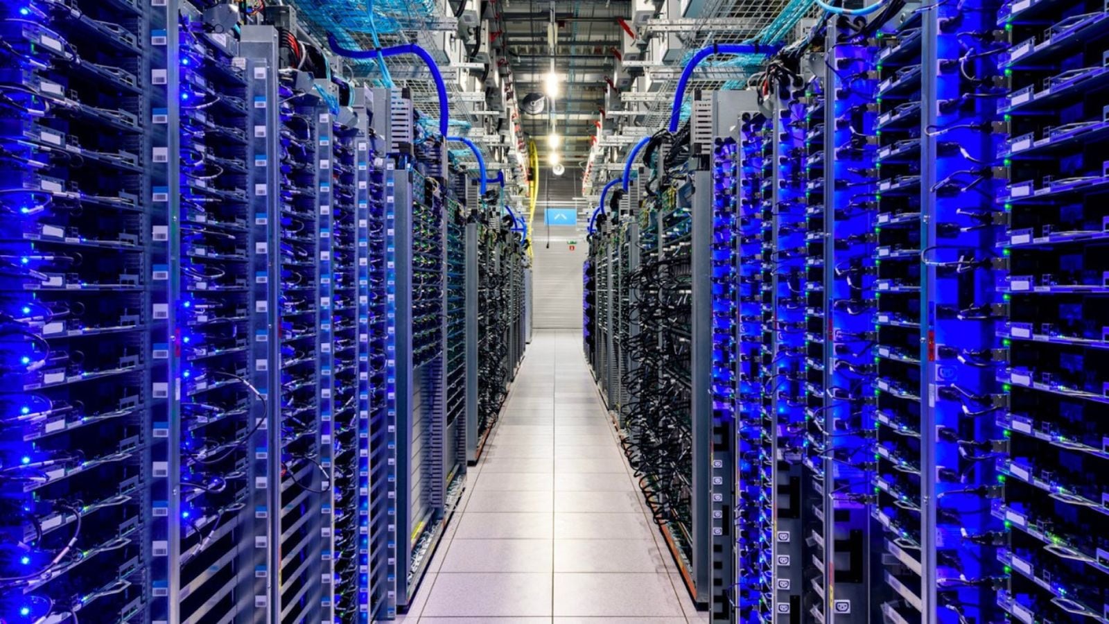Data centers are warehouse-like facilities that contain computers to process and store data. (Image credit: Google)
