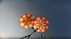 ISRO plans to conduct three uncrewed test flights of the capsule, each carrying Vyomitra—a data-gathering half-humanoid robot whose name means “space friend” in Sanskrit. (Image: ISRO)