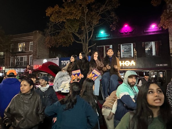 At the watch party at Moka & Co, a Yemeni cafe in Astoria, Queens. Credit: Surbhi Gupta 
