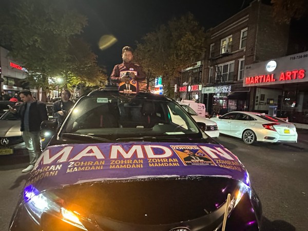 At the watch party at Moka & Co, a Yemeni cafe in Astoria, Queens. Credit: Surbhi Gupta 