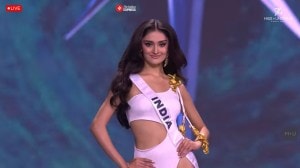 India's Manika Vishwakarma at Miss Universe 2025