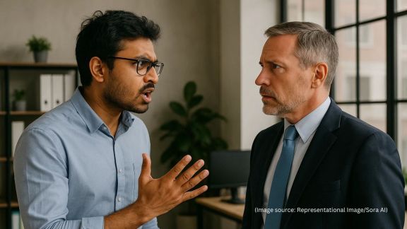 Indian employee confronts US boss work life balance