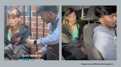 Expressing concern, he asks, “It’s raining hard, so where do you wanna go, you are not able to walk.”