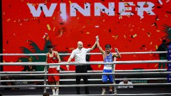Jadumani Singh from India wins against Nurzat Ongarov from Kazakhstan at the World Boxing Cup Final in Greater Noida. (Image used for representative purpose)