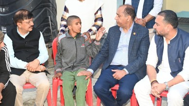 Jai Ram Thakur with differently abled son