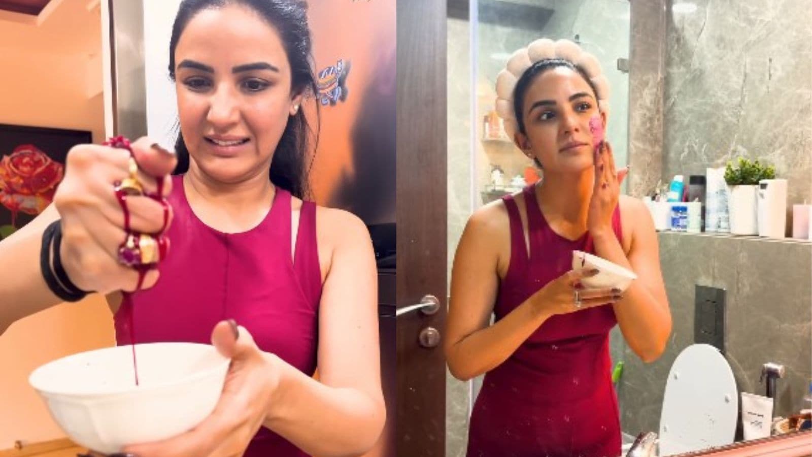 Jasmin's beet face mask for glowing skin