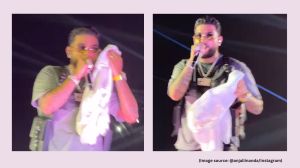 Despite the interruption, the singer continued the performance, delivering several of his biggest hits