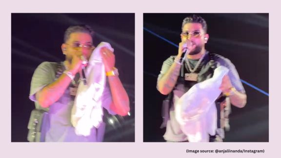 Despite the interruption, the singer continued the performance, delivering several of his biggest hits