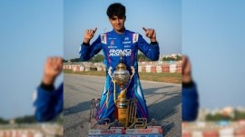 Kiaan Shah was the highest-placed Indian competitor, finishing 13th in the junior category at the FIA Karting Arrive & Drive World Cup. (Special arrangement)