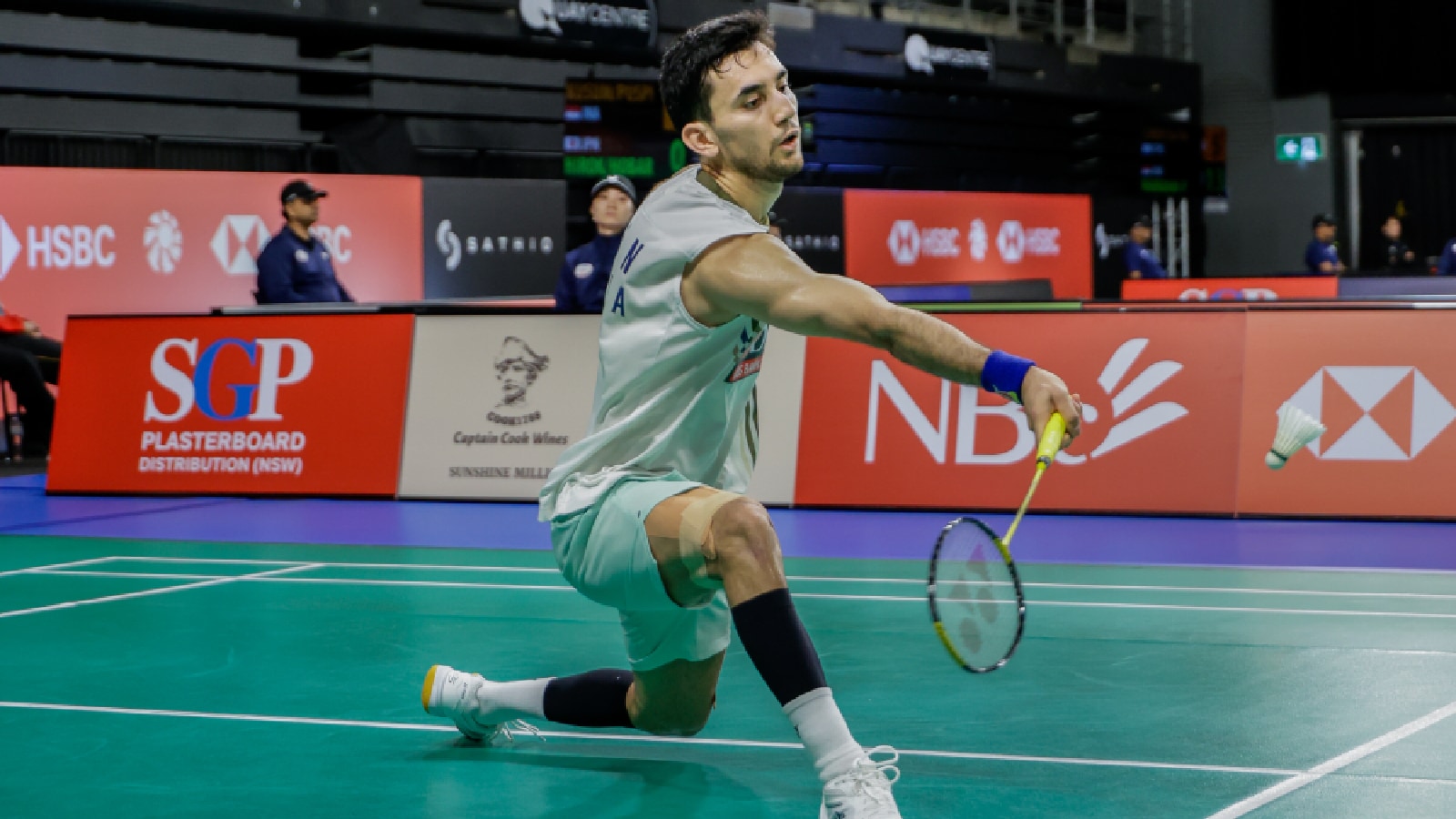 Lakshya Sen in action during the quarterfinals of the Australian Open 2025. (Photo: Badminton Photo)