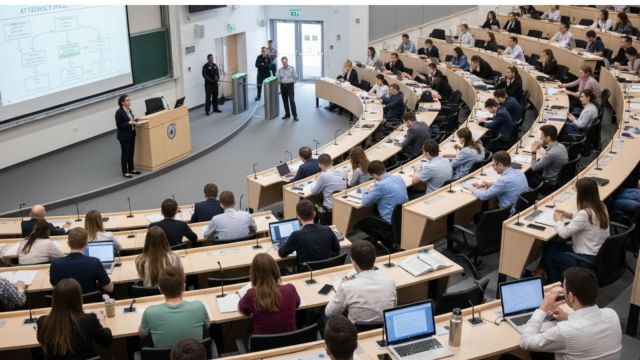 Delhi HC attendance norms order: The Delhi High Court today decided a suo motu matter, ruling that no student can be detained from appearing in examinations due to shortage of attendance. (Image is generated using AI.)