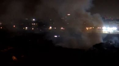 Fire broke out inside a godown in the Kismat Nagar area of Kurla West (Pic: ANI)