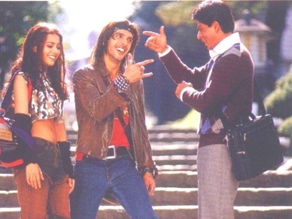 Amrita Rao with Zayed Khan and SRK in Main Hoon Na. (Photo: IMDb)