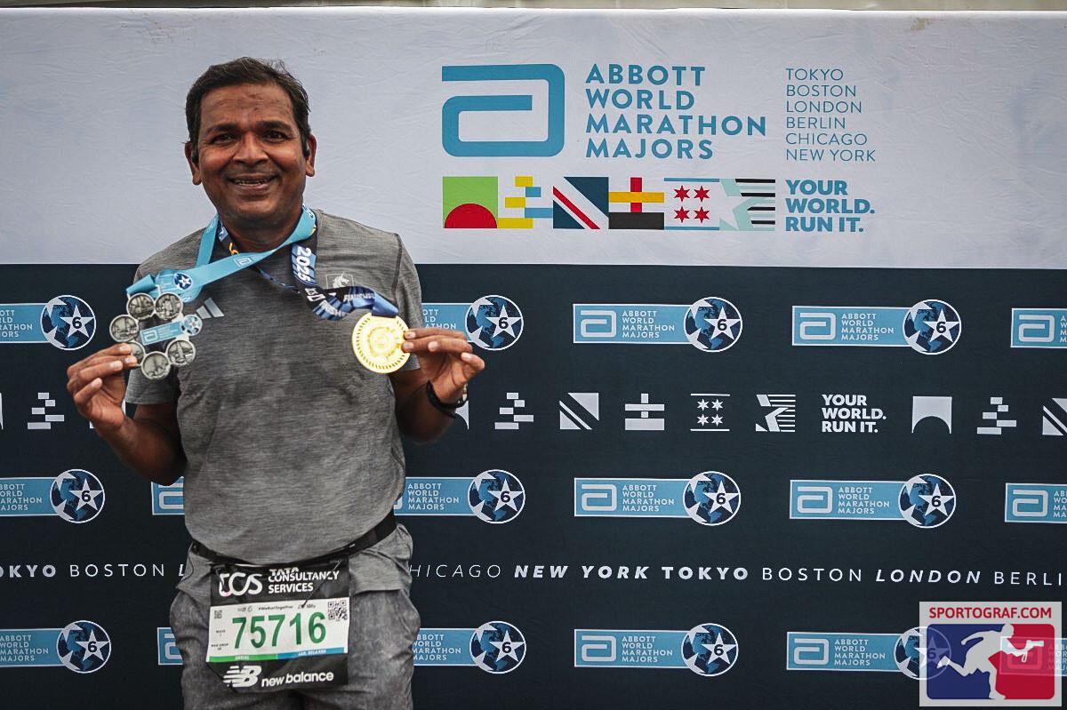 Manuvel after completing all marathon majors.