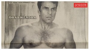 Dharmendra in the poster of Sher.