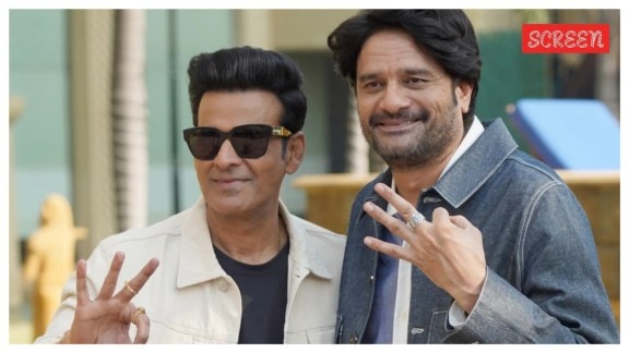 Manoj Bajpayee and Jaideep Ahlawat during the promotions of The Family Man season 3.